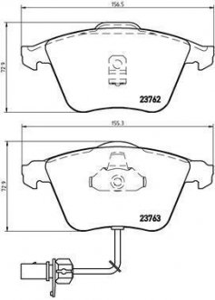 Тормозные колодки, дисковый тормоз (набор) BREMBO P85056 (фото 1)