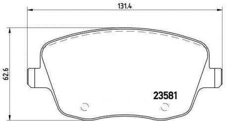 Тормозные колодки, дисковые.) BREMBO P85057