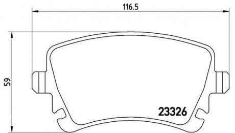 Тормозные колодки, дисковый тормоз (набор) BREMBO P85064 (фото 1)