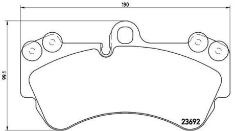 Гальмівні колодки, дискове гальмо (набір) BREMBO P85069 (фото 1)