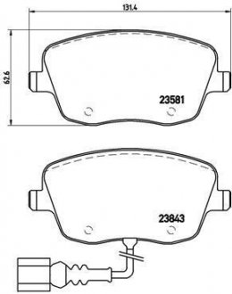 Тормозные колодки, дисковый тормоз (набор) BREMBO P85077