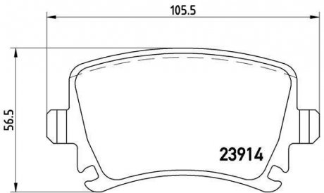 Тормозные колодки, дисковый тормоз (набор) BREMBO P85095 (фото 1)