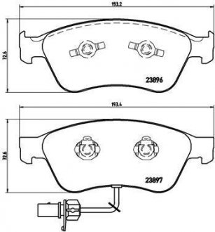 Тормозные колодки, дисковый тормоз (набор) BREMBO P85102