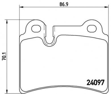 Тормозные колодки, дисковый тормоз (набор) BREMBO P85111