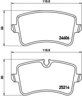 Тормозные колодки BREMBO P85117 (фото 1)