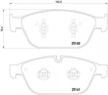 Гальмівні колодки дискові BREMBO P85128