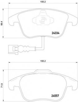 Тормозные колодки BREMBO P85130