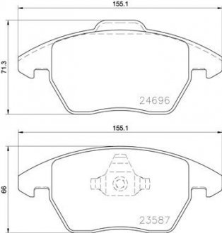 Гальмівні колодки дискові BREMBO P85 148 (фото 1)