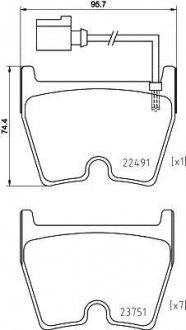 Тормозные колодки.) BREMBO P85152