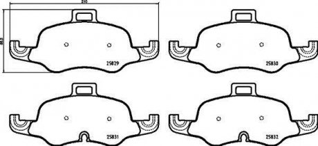 Гальмівні колодки дискові BREMBO P85 160 (фото 1)