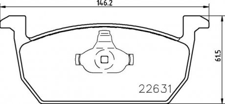 Тормозные колодки дисковые SEAT LEON 12- PRZÓD BREMBO P85167 (фото 1)