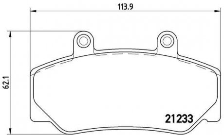 Тормозные колодки, дисковый тормоз (набор) BREMBO P86006