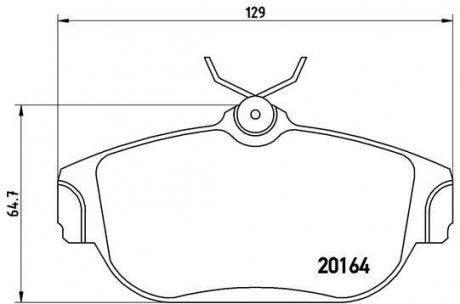 Тормозные колодки, дисковый тормоз (набор) BREMBO P86007 (фото 1)