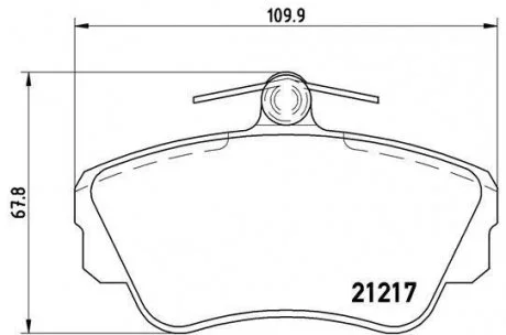 Гальмівні колодки, дискове гальмо (набір) BREMBO P86010