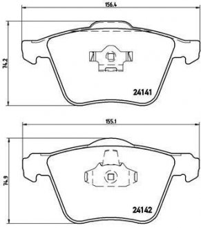 Гальмівні колодки, дискове гальмо (набір) BREMBO P86018