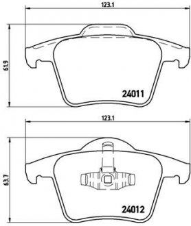 Тормозные колодки BREMBO P86019 (фото 1)