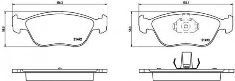 Тормозные колодки, дисковый тормоз (набор) BREMBO P86024