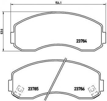 Гальмівні колодки, дискове гальмо (набір) BREMBO P99003