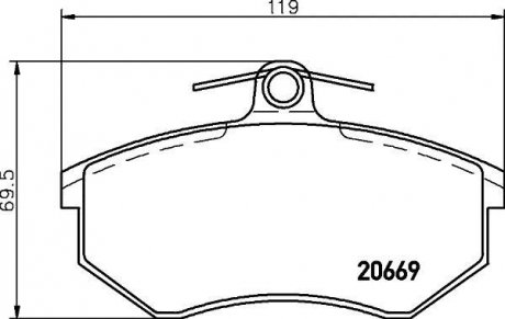 Тормозные колодки дисковые BREMBO P99 026 (фото 1)