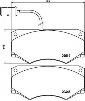 Тормозные колодки дисковые BREMBO PA6 013