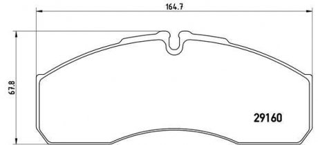 Тормозные колодки, дисковый тормоз (набор) BREMBO PA6022