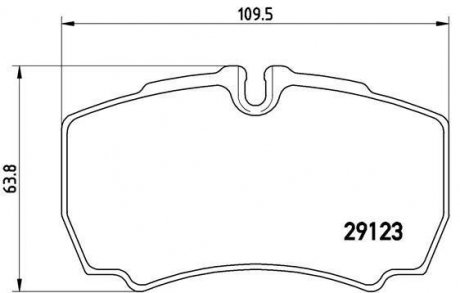 Тормозные колодки, дисковый тормоз (набор) BREMBO PA6023 (фото 1)