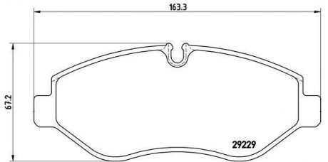 Тормозные колодки, дисковый тормоз (набор) BREMBO PA6026 (фото 1)