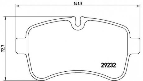 Тормозные колодки, дисковый тормоз (набор) BREMBO PA6027 (фото 1)