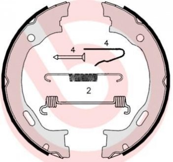 Гальмівні колодки ручного гальма BREMBO S50515