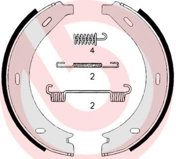 Тормозные колодки ручного тормоза BREMBO S50517 (фото 1)