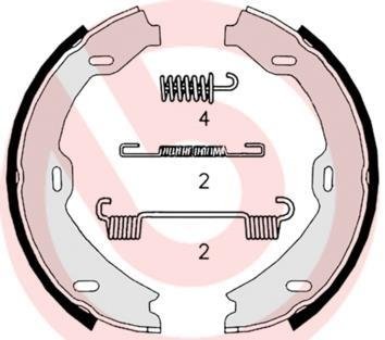 Тормозные колодки ручного тормоза BREMBO S50518