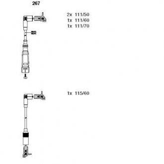 Проволока зажигания, набор BREMI 267