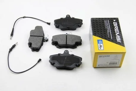Фото тормозные колодки перед. Logan 05-/Megane 96-03/Clio 91-05 BREMSI BP2590 Тормозные колодки перед. Logan 05-/Megane 96-03/Clio 91-05 BREMSI BP2590