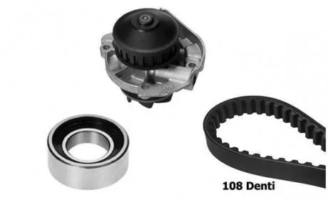 Т К-т ГРМ (помпа + ремень 108 зубцов + ролик) PUNTO 1.2 93- BUGATTI KBU5945B