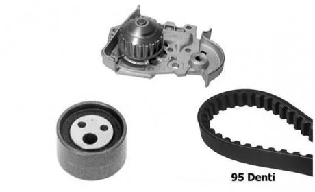 К-т ГРМ (помпа + ремень + ролик) MEGANE I Classic 1.6 e 96-99, MEGANE I Grandtour 1.6 e (KA0F) 99-0 BUGATTI KBU7714A