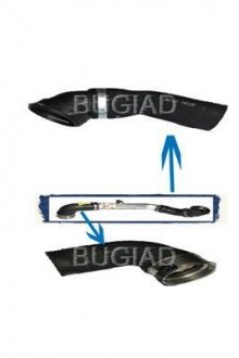 (К-кт 2шт) Патрубок інтеркулера BMW 5 (E60/E61) 525d-5.30d 05- BUGIAD 84619