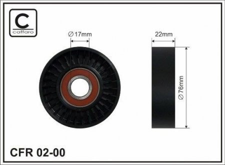 Ролик DB W168/245 Vaneo CDI 97-> CAFFARO 0200