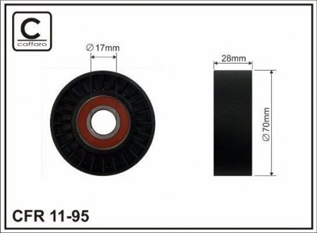 Планка натягу з роліками Bmw E39/E38 M62 3.5/4.0i 97- CAFFARO 1195