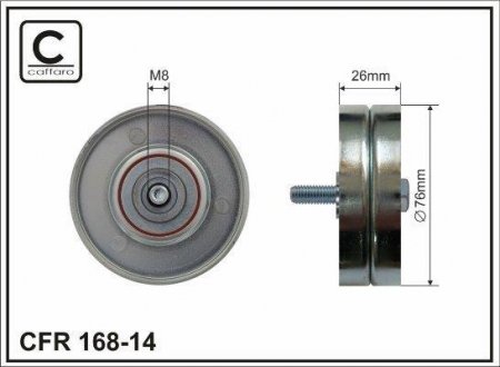 Ролик напрямний CAFFARO 16814 (фото 1)
