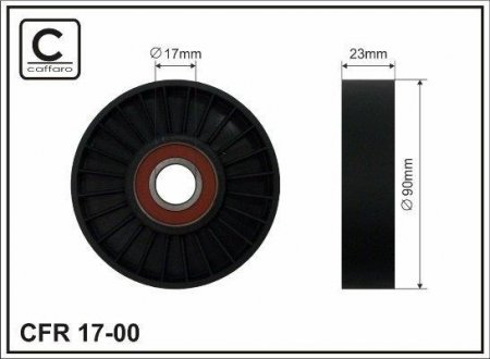 Натяжной ролик 90x17x23 CAFFARO 1700