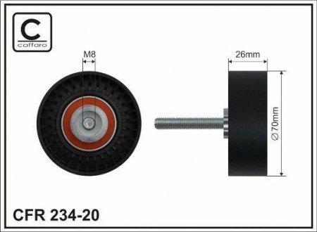 Ролік ремня Ford Mondeo 1.8/2.0/2.0TDCI 00- CAFFARO 23420