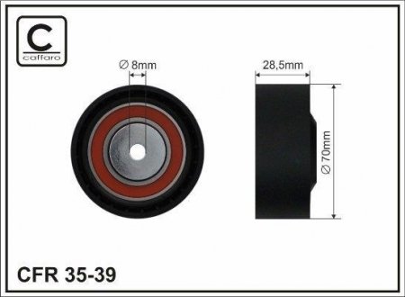 Натягне. ременя Bmw E32,E31,E34,E38 87- 11 28 1 731 2 CAFFARO 3539