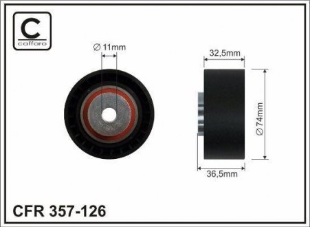 Rolka 74x11x32 plastik CAFFARO 357126