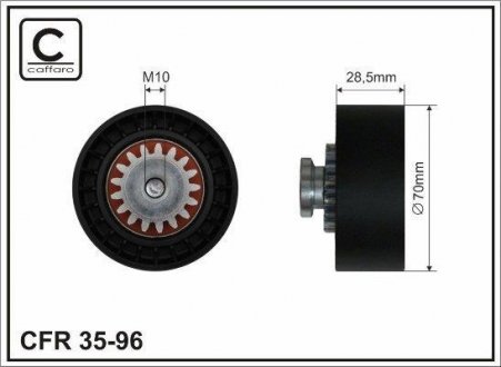 ROLKA PROW.PASKA ROZRZĄDU CITROEN C15 mot.1.9D (575185) CAFFARO 3596