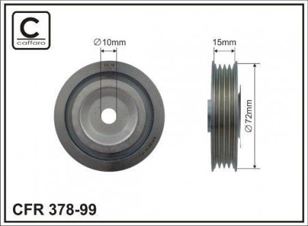 Rolka 71x17x16,5 metal CAFFARO 37899