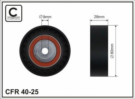 Ролик напрямний CAFFARO 4025