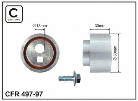 Rolka 60x13x30 metal CAFFARO 49797