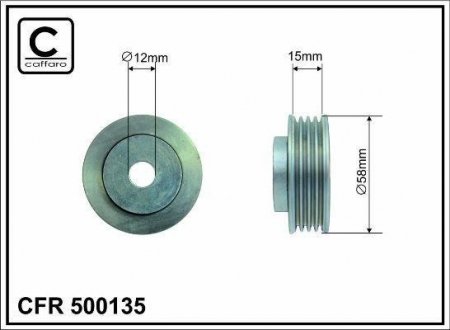 58x12x15 Ролик паска приводного Suzuki Swift 1.5 05- CAFFARO 500135