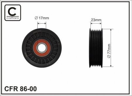 Натяжитель поликлинового ремня Opel Omega Vectra 2.5-3.2 93-06 CAFFARO 86-00 (фото 1)