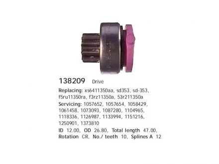 Бендикс стартера CARGO 138209